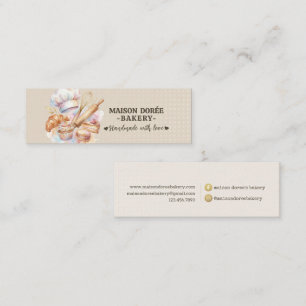 Carte De Visite Mini Pâtissier Boulangerie Pâtisserie Chef Dessert Sucr