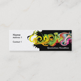 Carte De Visite Mini peinture, Nom, Adresse 1, Contact 1, Quotat...