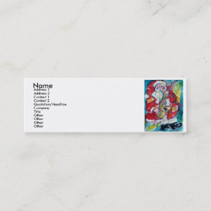 CARTE DE VISITE MINI PÈRE NOËL & SAX, PARTI NOËL