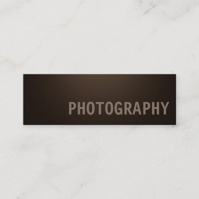 Carte De Visite Mini Perfect Slim Sepia Photographe Brown Artiste (Devant)
