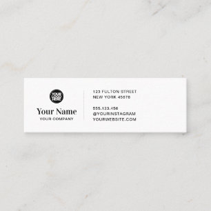 Carte De Visite Mini Petit logo d'entreprise personnalisé simple moder