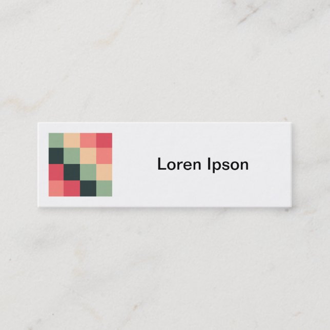 Carte De Visite Mini Photo carré - Carrés couleur 015 (Devant)