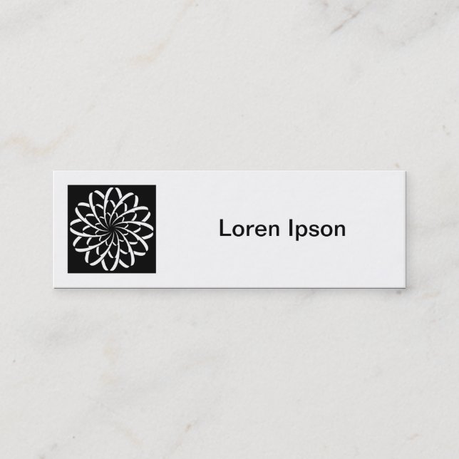 Carte De Visite Mini Photo carré - Fleur géométrique 02 (Devant)