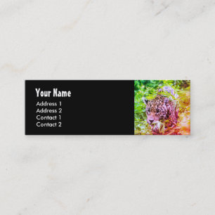 Carte De Visite Mini Photo Cheetah Animal Funky