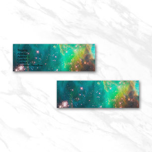 Carte De Visite Mini Photo de l'espace d'Aqua Teal Grand Nuage de Magel