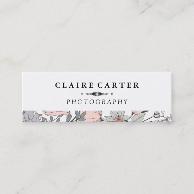 Carte De Visite Mini Photographie Fleurs botaniques florales (Devant)