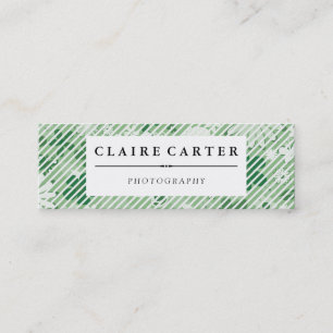 Carte De Visite Mini Photographie Floral Diagonal Stripes