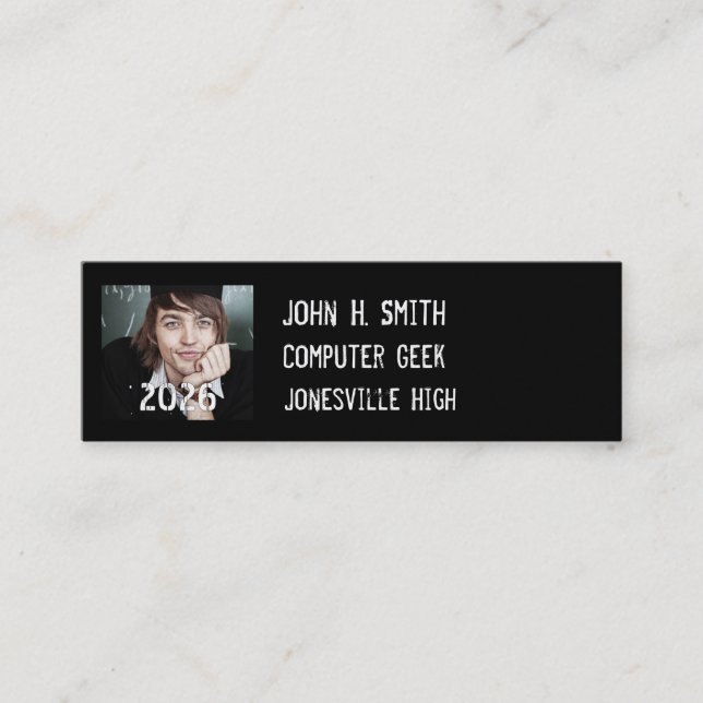 Carte De Visite Mini Photos Senior abordables (Devant)