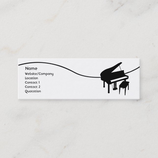 Carte De Visite Mini Piano (Devant)