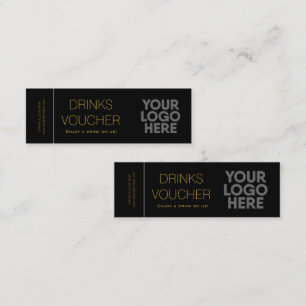 Carte De Visite Mini Pièce de réduction pour les boissons d'entreprise 
