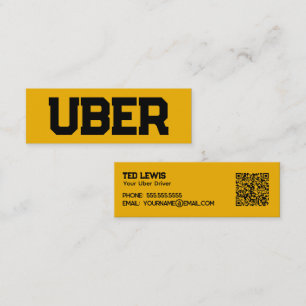 Carte De Visite Mini Pilote Uber QR