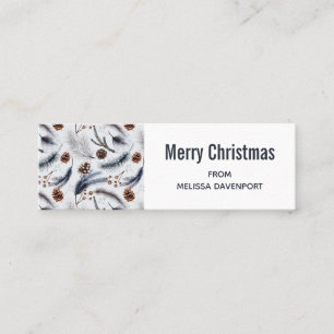 Carte De Visite Mini Pine Cones et aiguilles de pin Noël Motif