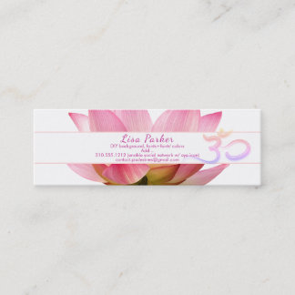 Carte De Visite Mini PixDezines sérénité lotus rose, Om yoga, guérisseu