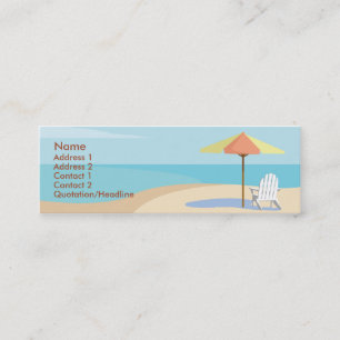 Carte De Visite Mini Plage - maigre