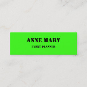 Carte De Visite Mini Planificateur d'événements Mariage couleur vive 