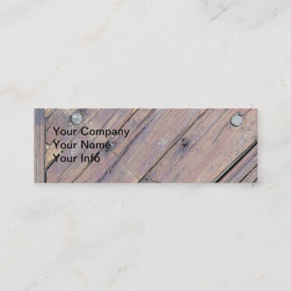 Carte De Visite Mini Plaque texturée en bois patiné