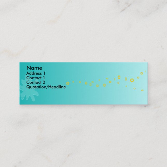 Carte De Visite Mini Plat de peinture bleu - Customisé (Devant)