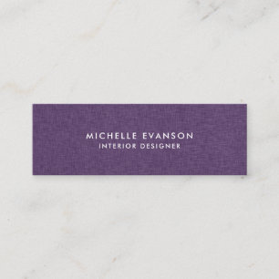 Carte De Visite Mini Plum Purple Lin Minimaliste Simple
