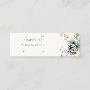 Carte De Visite Mini Poignée à boucles de cercles de baies d'hiver de n