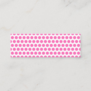 Carte De Visite Mini Pois blancs et roses chaudes