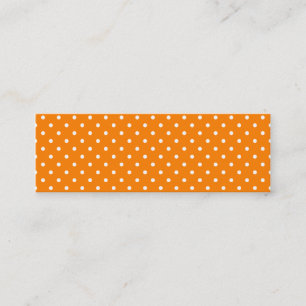 Carte De Visite Mini Pois orange et blanc