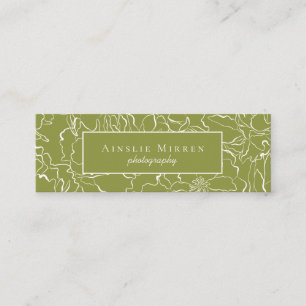 Carte De Visite Mini Poivre Vert Simplement Floral