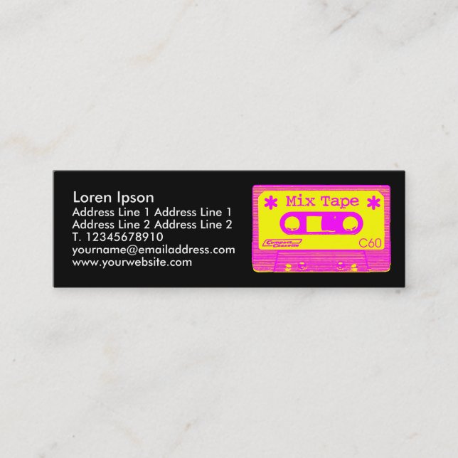 Carte De Visite Mini Pop de bande Mix III (Devant)