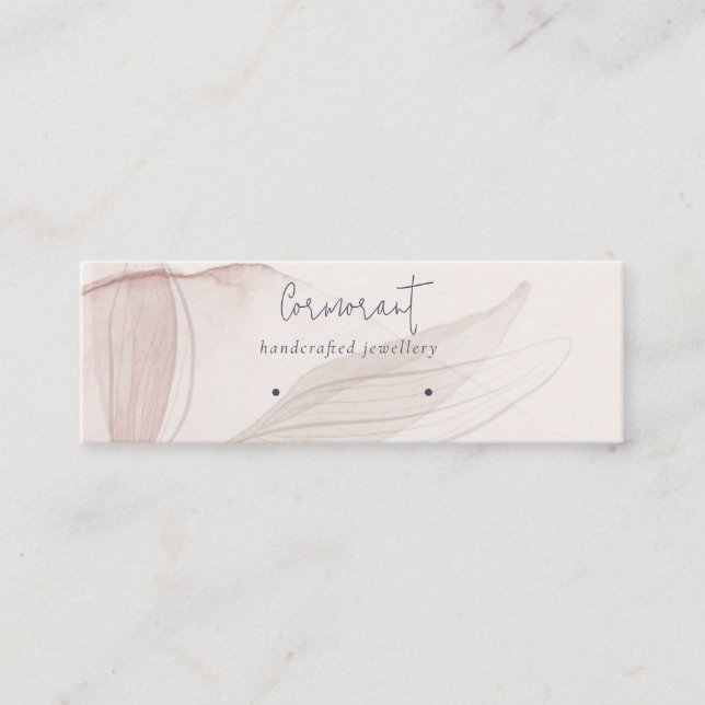 Carte De Visite Mini Porte-oreille Abstrait de feuillage d'aquarelle (Devant)