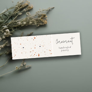 Carte De Visite Mini Porte-oreilles blanc rouille chic tressé