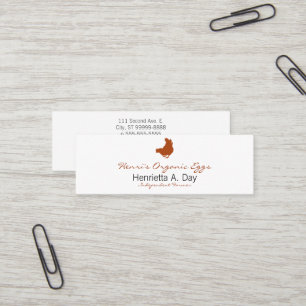 Carte De Visite Mini Poule [poulet, agriculteur, oeufs organiques]