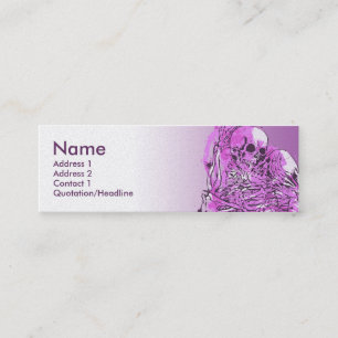 Carte De Visite Mini Pourpre SQUELETTIQUE d'AMOUR