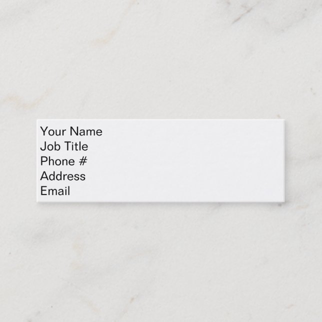 Carte De Visite Mini Première impression (Devant)