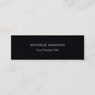 Carte De Visite Mini Premium Black tendance minimaliste professionnel s