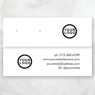 Carte De Visite Mini Présentoir à boucles d'oreilles de bijoux minimali