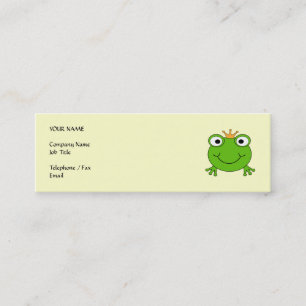 Carte De Visite Mini Prince de grenouille. Grenouille de sourire avec