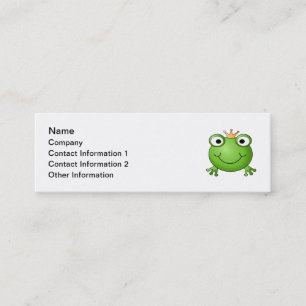 Carte De Visite Mini Prince de grenouille. Grenouille heureuse
