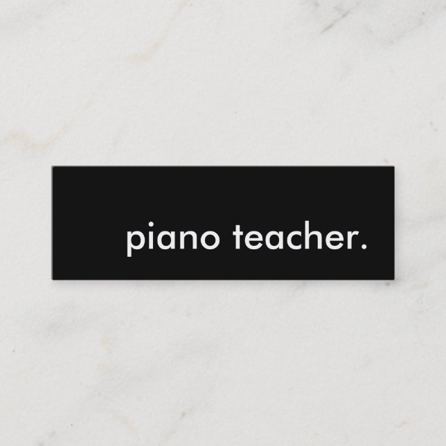 Carte De Visite Mini professeur de piano. (Devant)