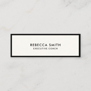 Carte De Visite Mini Professionnel Eyecatching Bold Ivory Social Media