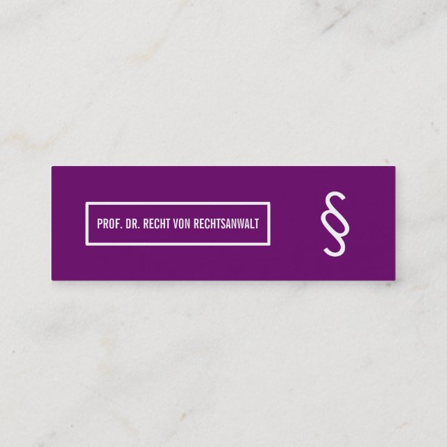 Carte De Visite Mini professionnel moderne (Dos)