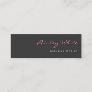 Carte De Visite Mini Professionnel moderne simple propre rose gris