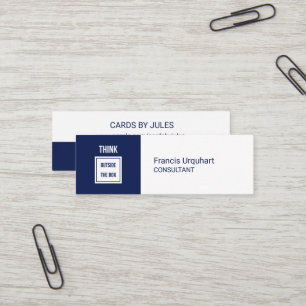 Carte De Visite Mini Professionnel Pensez à l'extérieur de la boîte