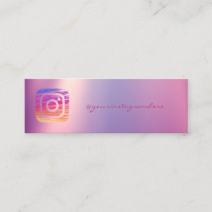Carte De Visite Mini Professionnel Simple Moderne, Instagram Médias Soc