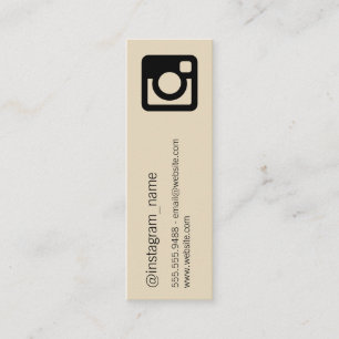 Carte De Visite Mini Promotion des médias sociaux / Variation / Beige