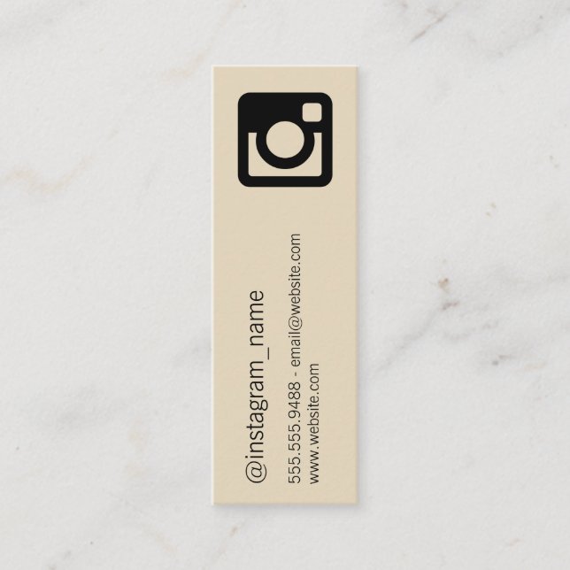 Carte De Visite Mini Promotion des médias sociaux / Variation / Beige (Devant)