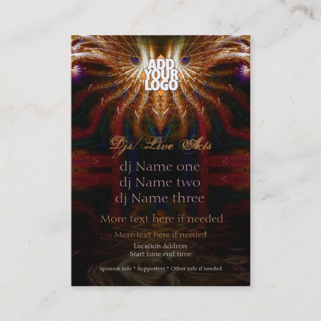 Carte De Visite Mini prospectus Fractal Chouette (Devant)