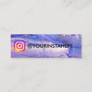 CARTE DE VISITE MINI PURPLE PEINT SOCIAL MEDIA