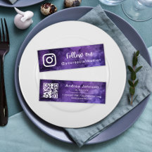 Purple Universe Galaxy Suivre Social Media QR Code