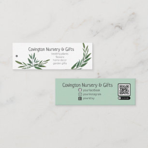 Carte De Visite Mini QR Code Website Garden Nursery Merchandises Tags