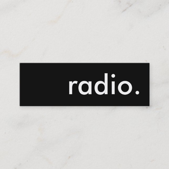 Carte De Visite Mini radio. (Devant)