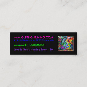 Carte De Visite Mini rainbowlight, www.GLBTLIGHT.NING.COM, un social…